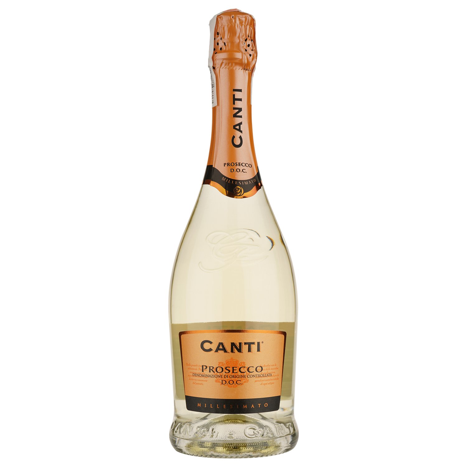 Вино ігристе Canti Prosecco Millesimato, біле, екстра-сухе, 11,5%, 0,75 л - фото 1