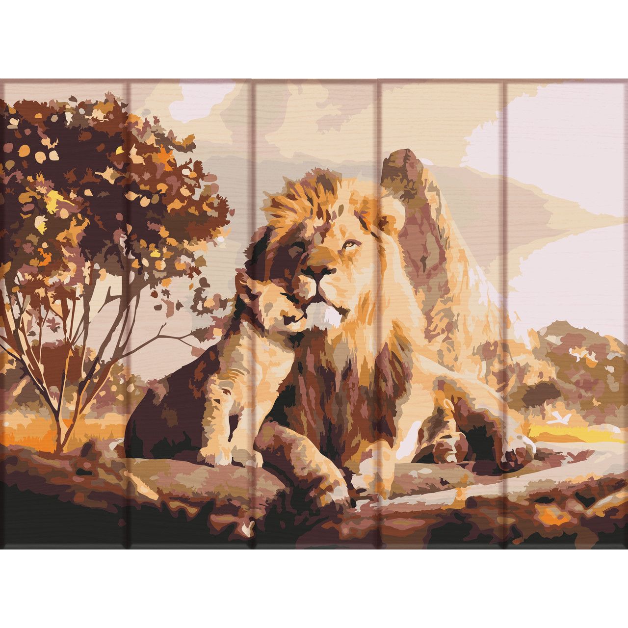 Картина по номерам на дереве Спадкоємець лева ArtStory 30х40 см разноцветная 000169575 - фото 1