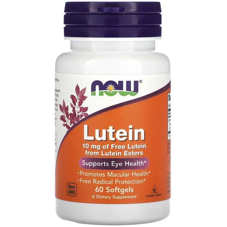 Лютеїн Now Foods Lutein 10 мг 60 капсул - фото 1