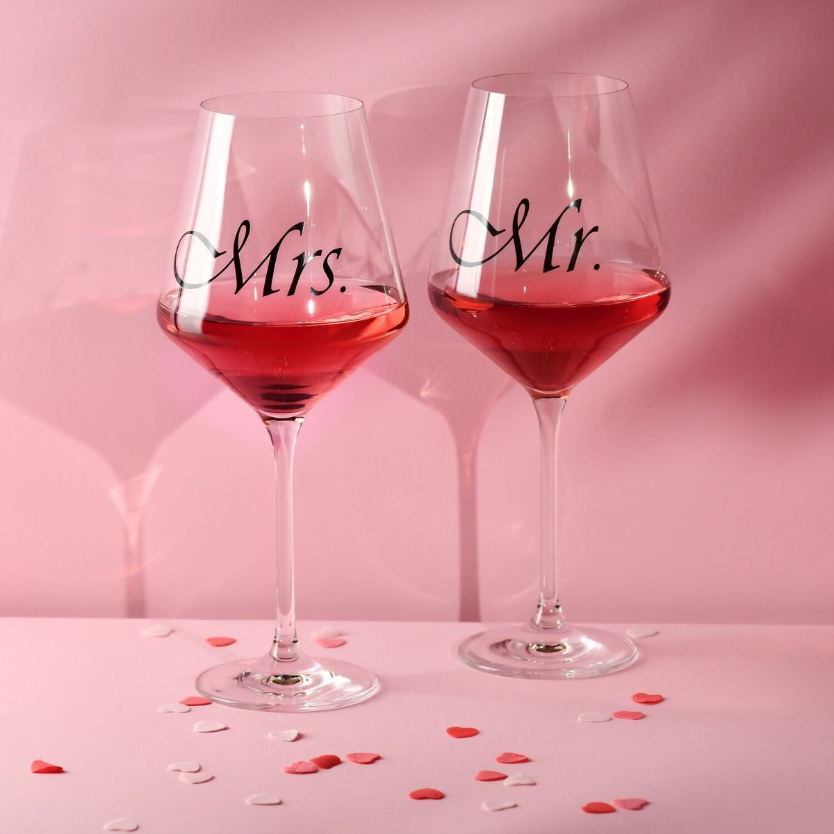 Набор бокалов Krosno Avant-Garde Deco Mr & Mrs для вина 490 мл 2 шт. (911816) - фото 4