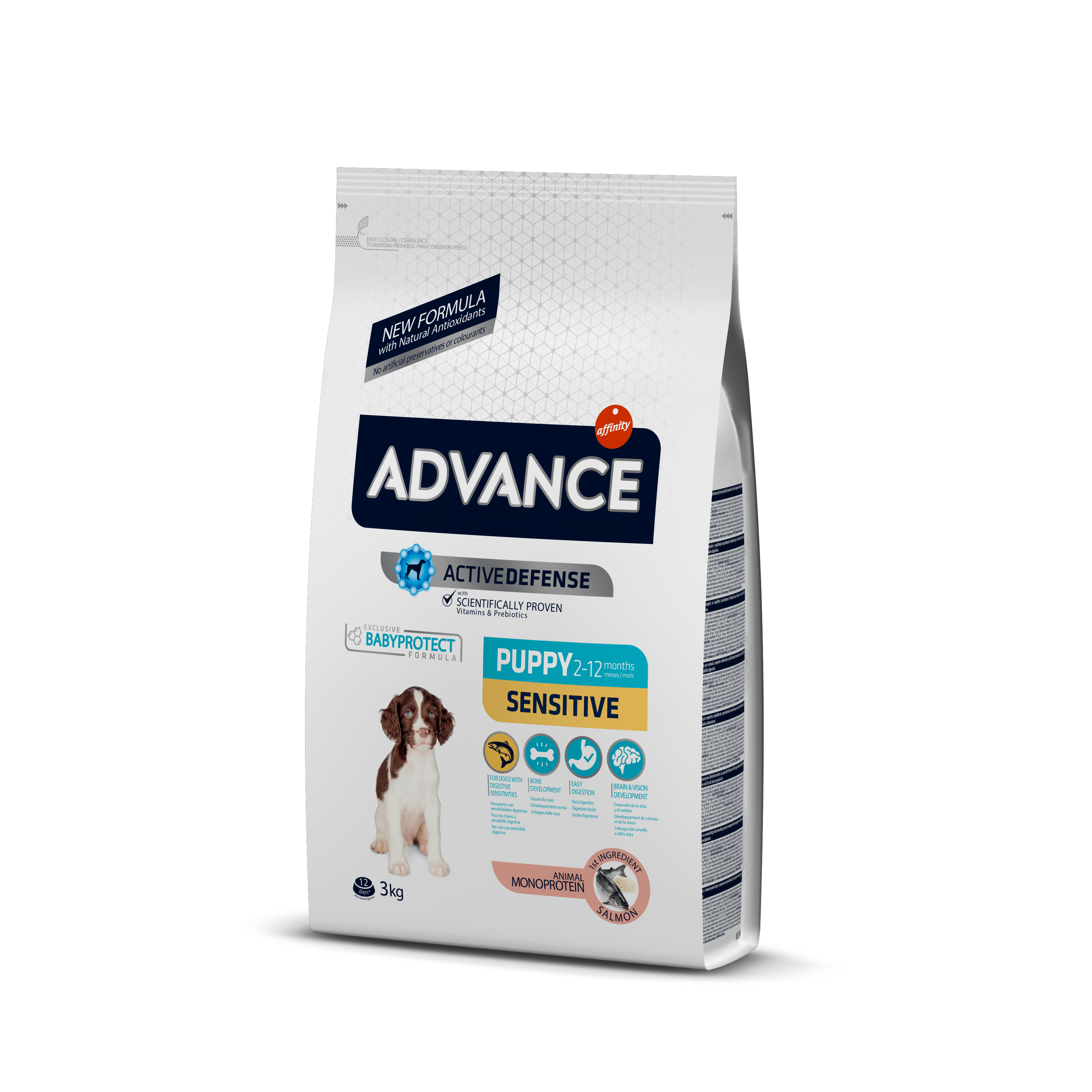 Сухий корм для цуценят всіх порід з чутливим травленням Advance Dog Puppy Sensitive, з лососем і рисом, 3 кг - фото 1