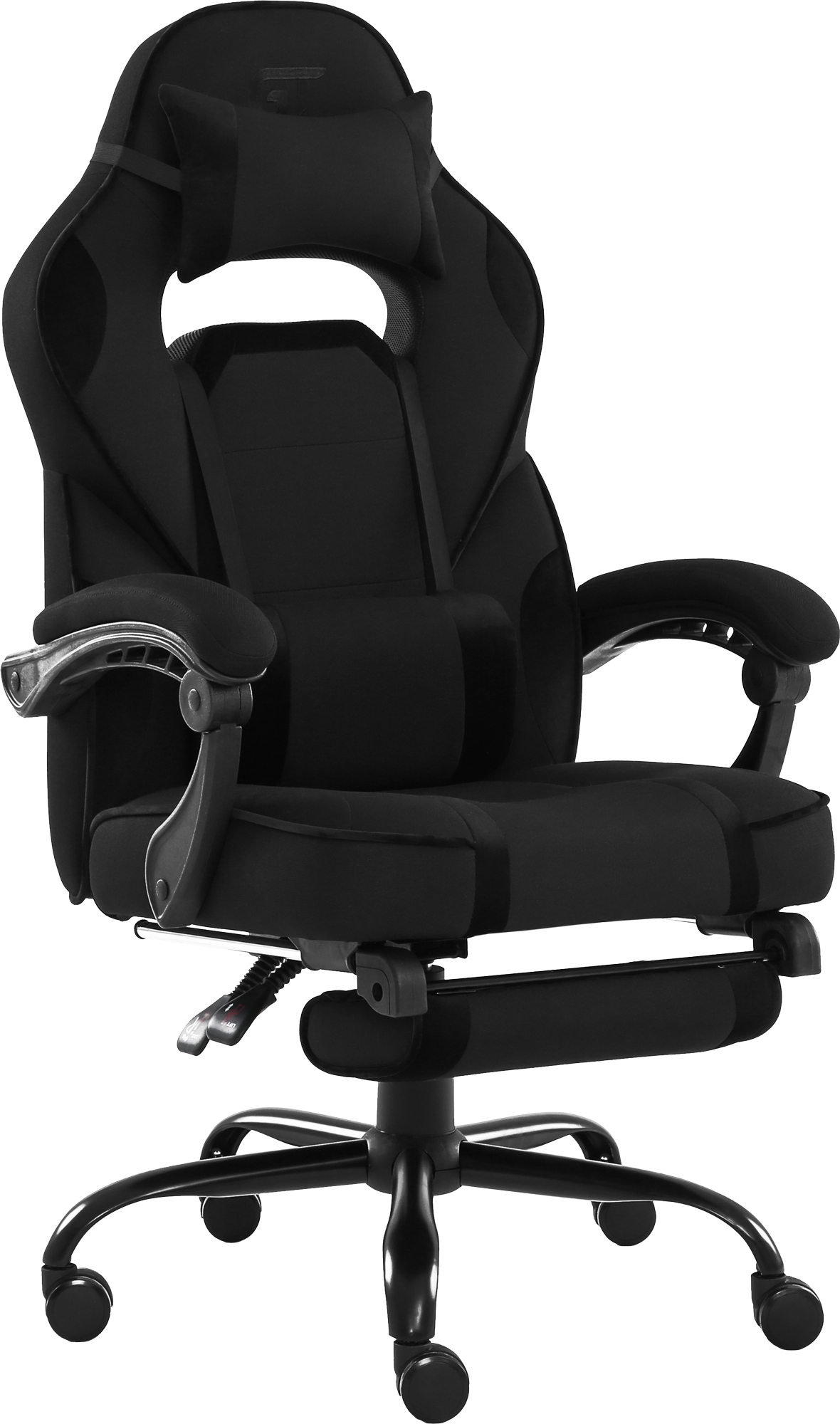 Геймерское кресло GT Racer черное (X-2748 Fabric Black Suede) - фото 3