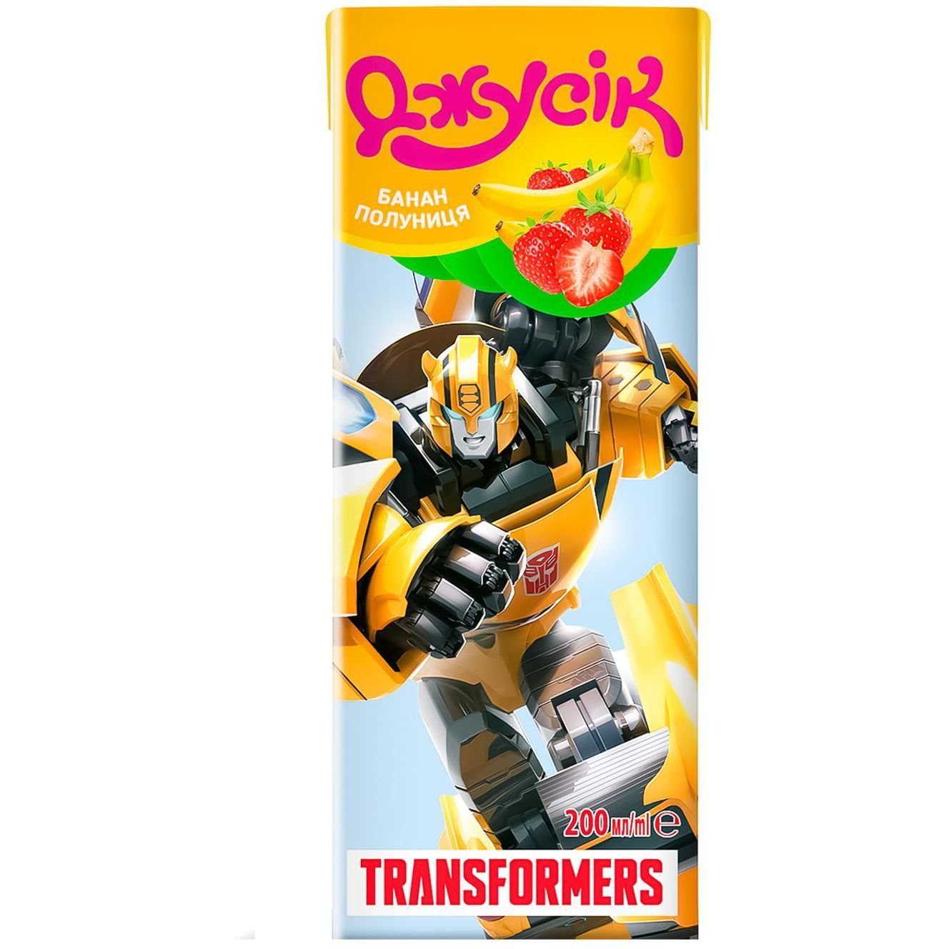 Нектар Джусік Transformers Бананово-клубничный 200 мл - фото 1