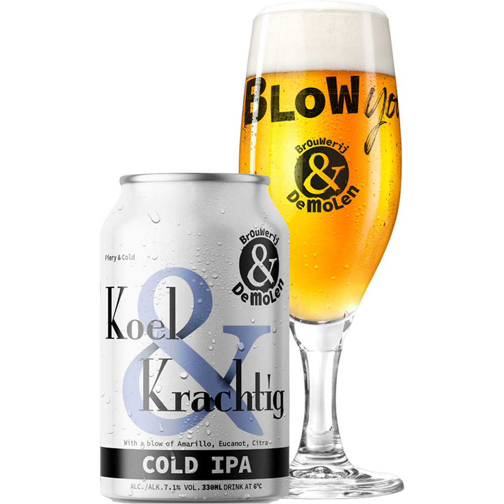 Пиво De Molen Koel&Krachtig Cold IPA, светлое, 7,1%, ж/б, 0,33 л - фото 2