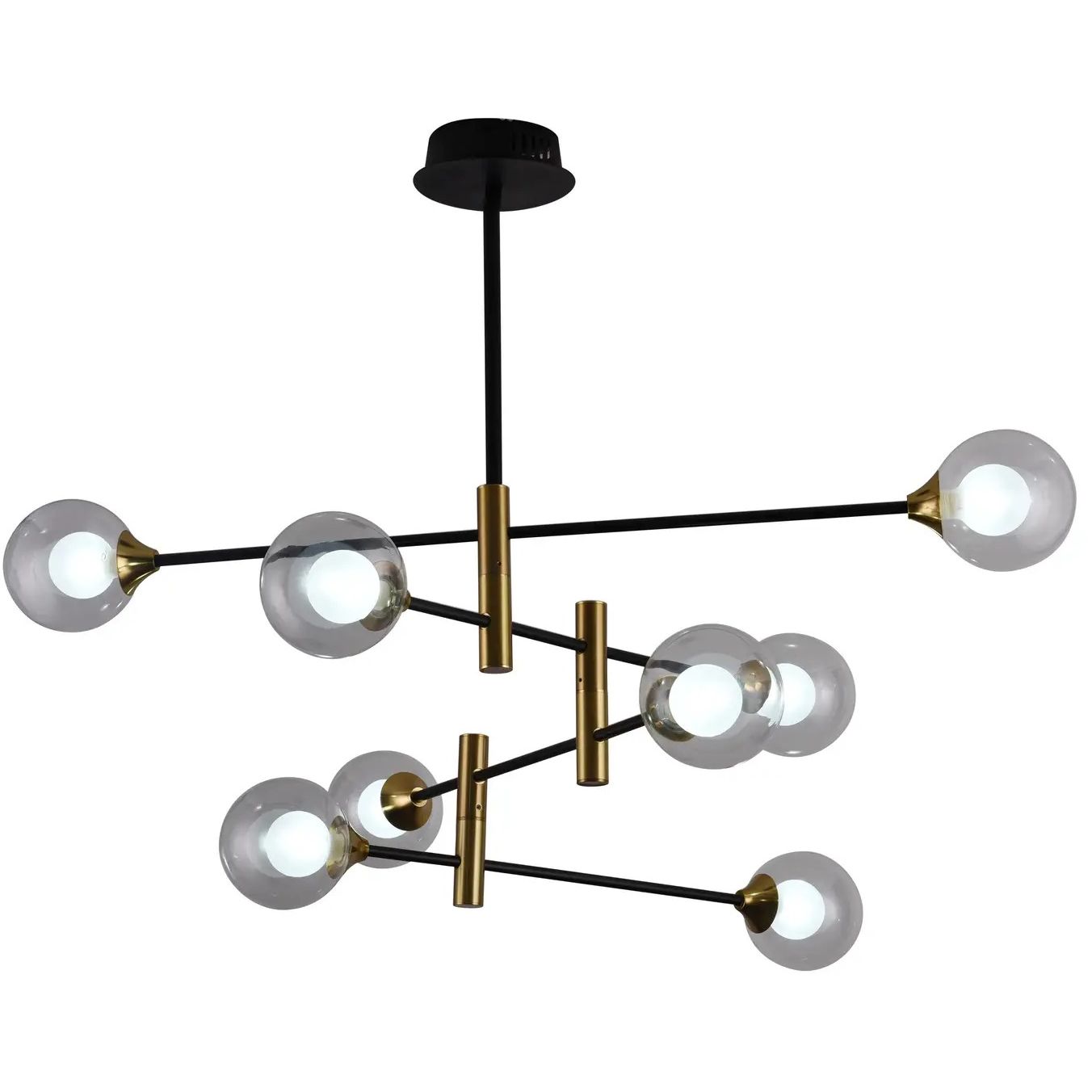 Світильник стельовий Miorro LED Prato G9 з пультом ДУ 940х860 мм золото/чорний (51-313-007) - фото 3