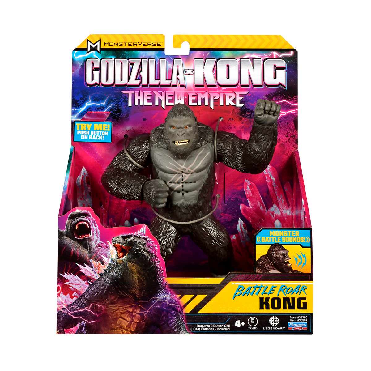 Игровая фигурка Godzilla vs Kong Конг готов к бою со звуком 18 см (35507) - фото 4