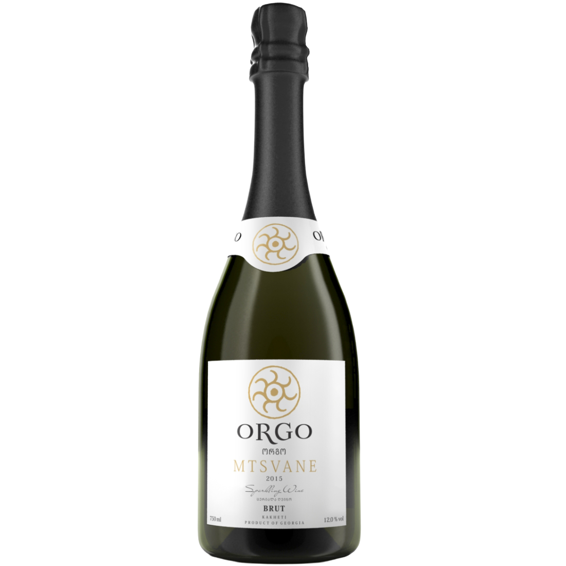 Вино ігристе Orgo Mtsvane, біле, брют, 12%, 0,75 л (859196) - фото 1