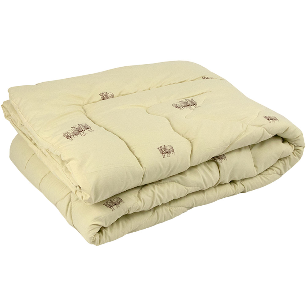 Одеяло шерстяное Руно Sheep, 172х205 см, бежевое (316.52ПШК+У_Sheep) - фото 2