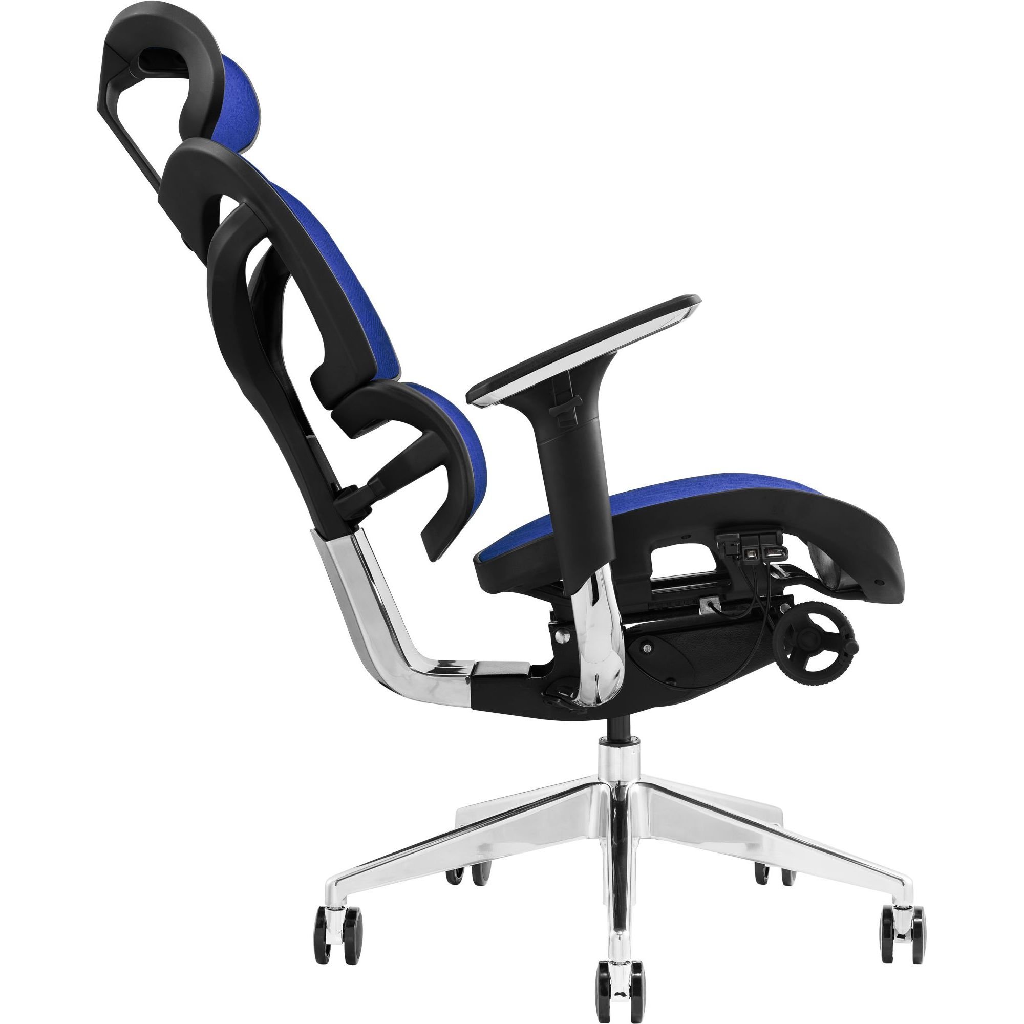 Офисное кресло GT Racer X-702 (W-65-1), синее (X-702 Blue (W-65-1)) - фото 4