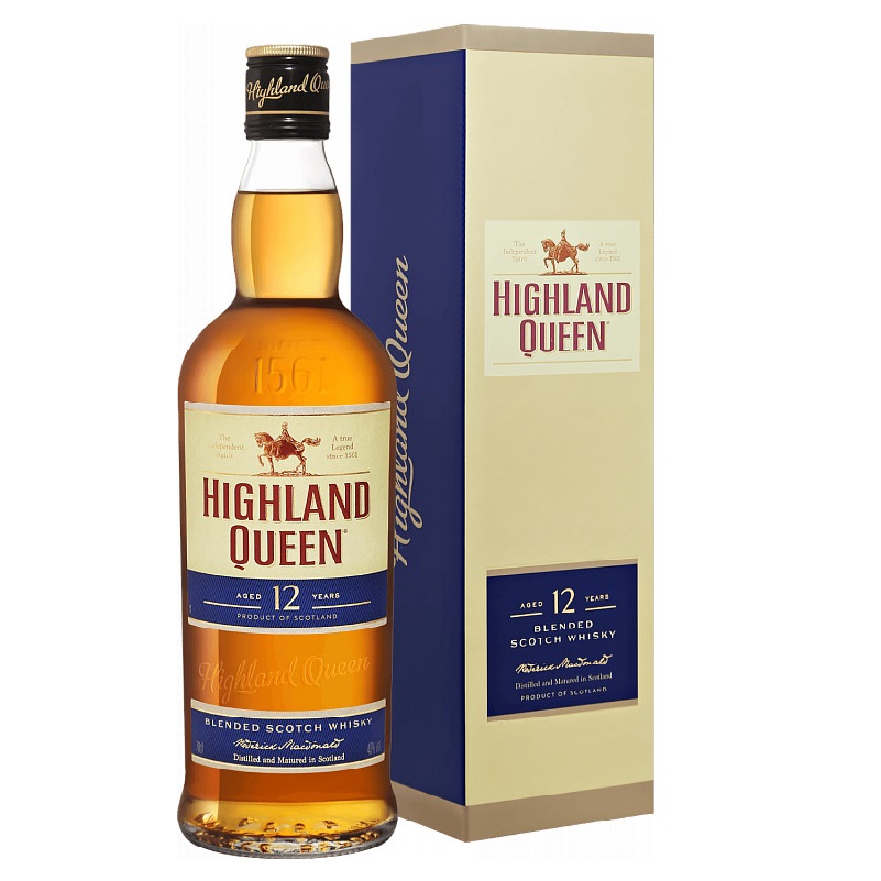Віскі Highland Queen Blended Scotch Whisky, 12 yo, 40%, 0,7 л - фото 1