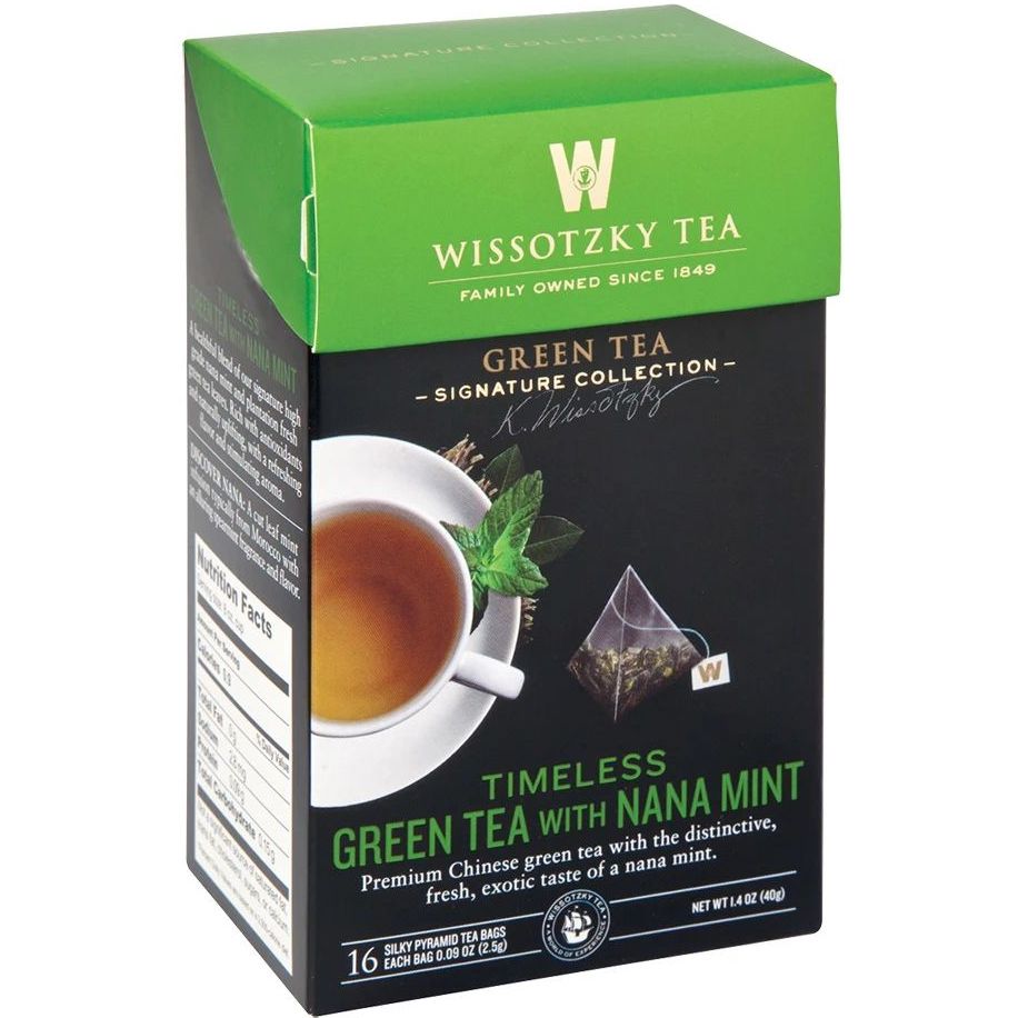 Чай зеленый Wissotzky Tea с марокканской мятой 40 г (16 шт. х 2.5 г) (674900) - фото 1