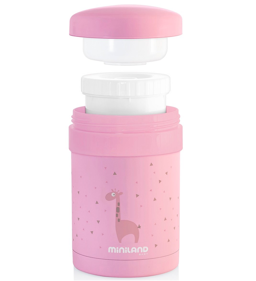 Термос для еды Miniland Thermetic Pink, с контейнерами, 700 мл, розовый (89227) - фото 3