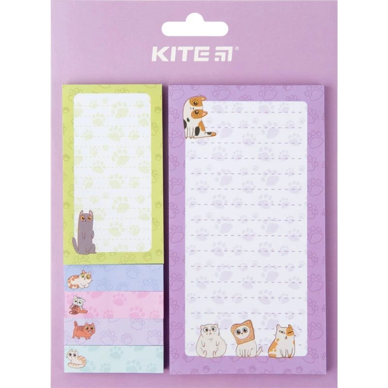 Блок бумаги с клейким слоем Kite Bread cat набор (K22-299-1) - фото 1