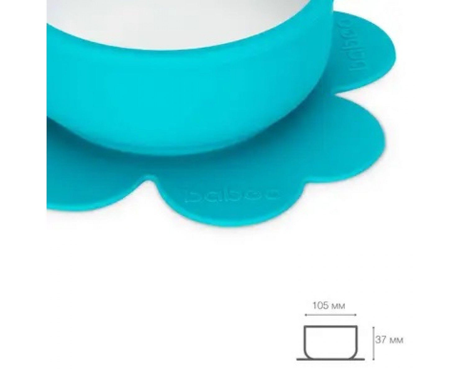 Тарелочка силиконовая глубокая Baboo, голубой (90427) - фото 4
