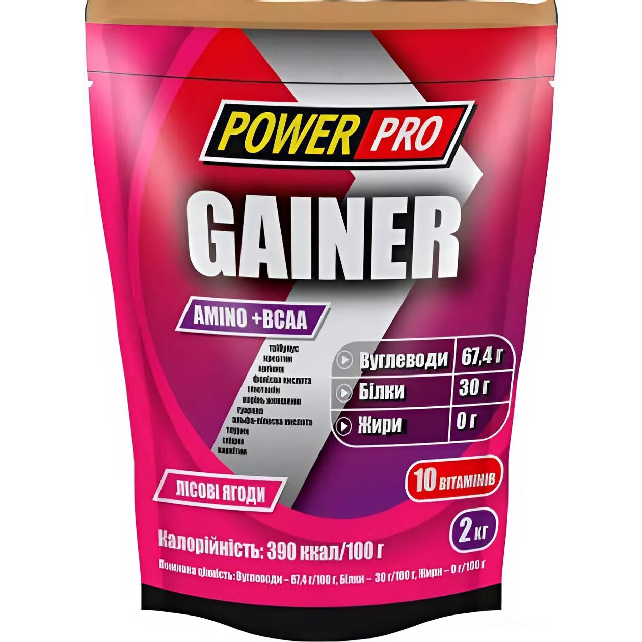 Гейнер Power Pro Gainer Лісова ягода 2 кг - фото 1