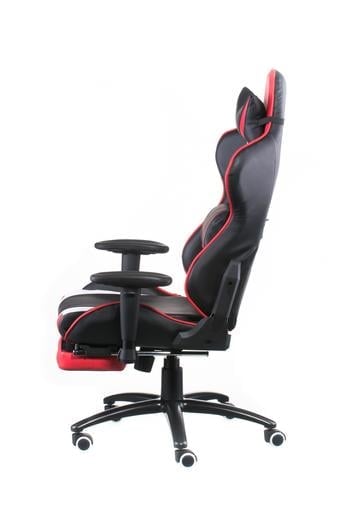 Геймерське крісло Special4you ExtremeRace з підставкою для ніг чорне з червоним (E4947) - фото 3