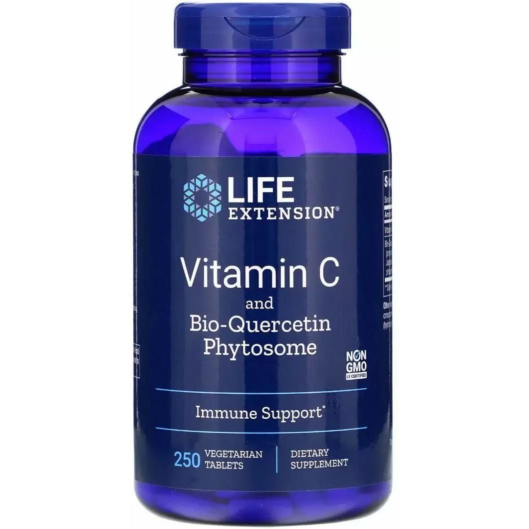 Вітамін С Life Extension Vitamin C and Bio-Quercetin Phytosome 250 таблеток - фото 1