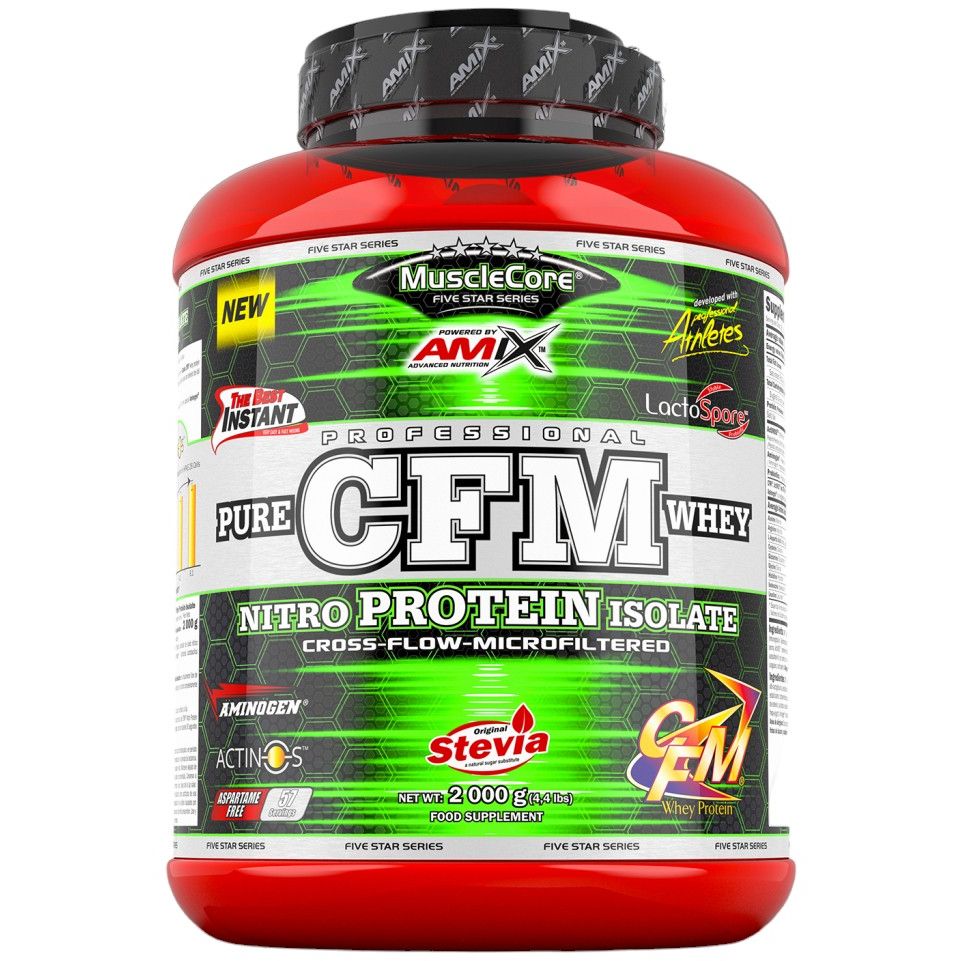 Протеин Amix MuscleCore CFM Nitro Protein Isolate Клубника 2 кг (820389) - фото 1