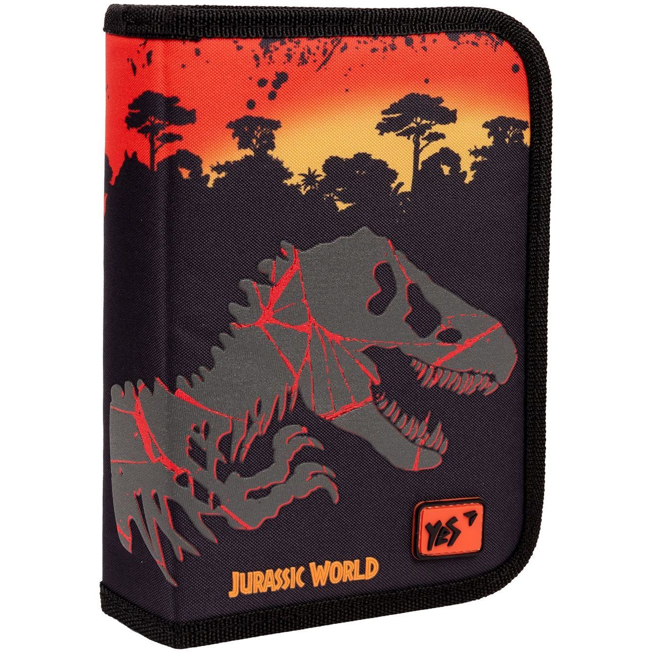 Пенал жесткий Yes HP-02 Jurassic World, 13х21х3 см, черный с красным (533134) - фото 1