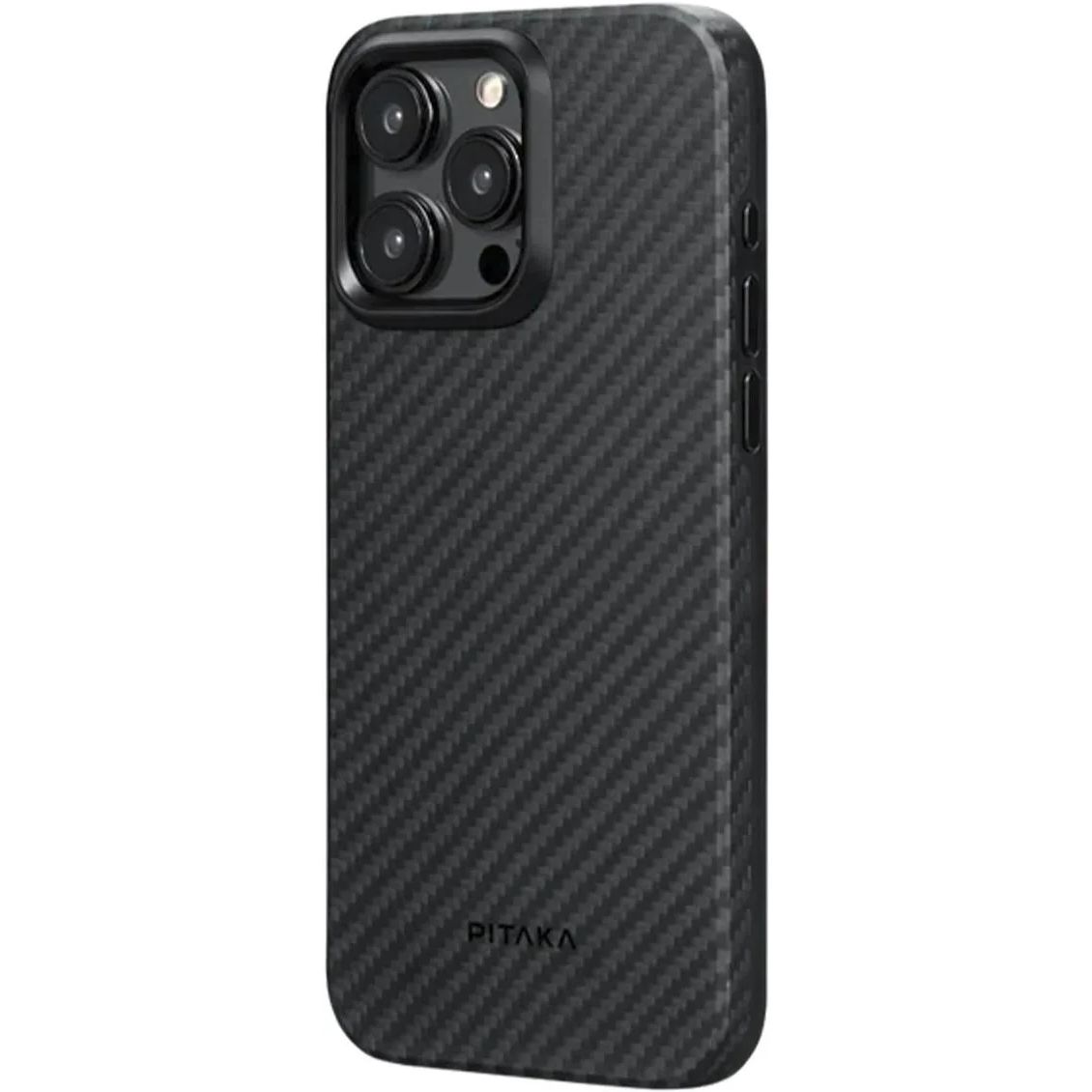 Чехол-накладка Pitaka MagEZ Case Pro 4 Twill 1500D Black/Grey для iPhone 15 Pro Max - фото 2