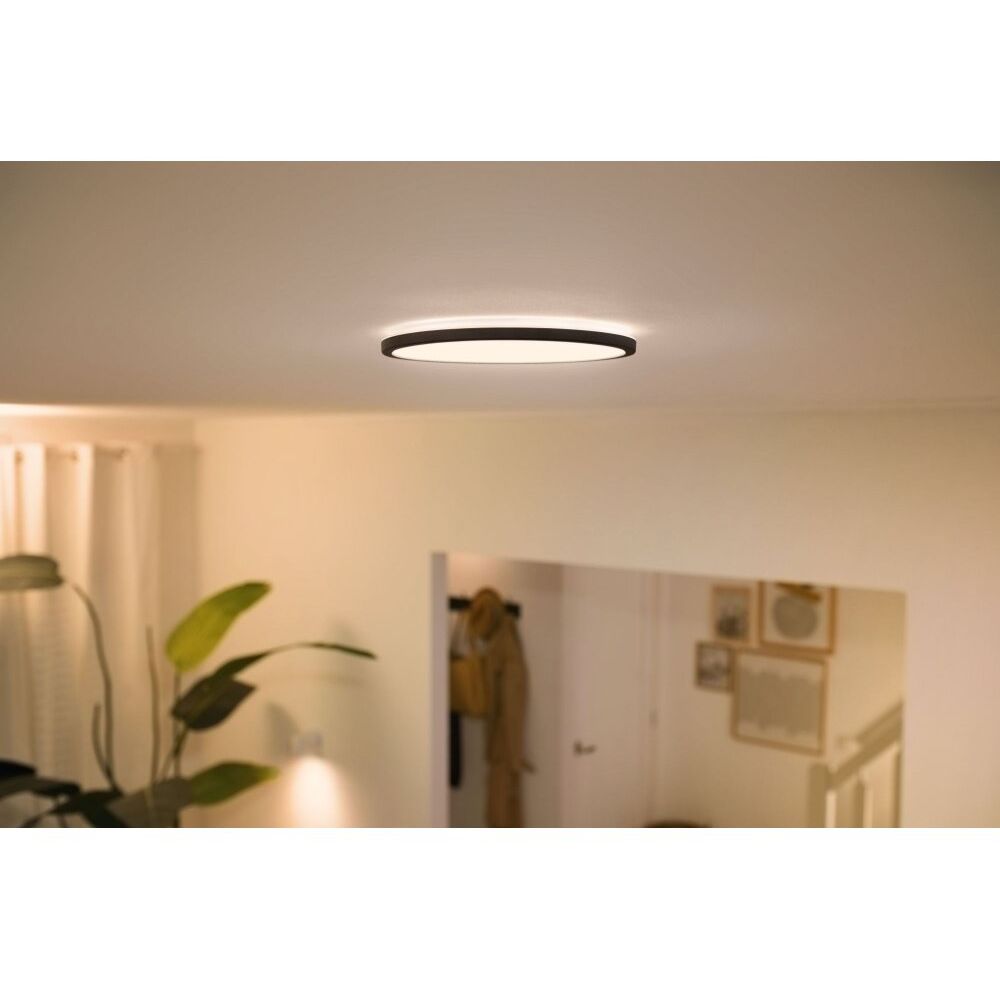 Світильник стельовий WiZ SuperSlim Ceiling Wi-Fi розумний 16W 1500LM 2700-6500K чорний (929002685201) - фото 4