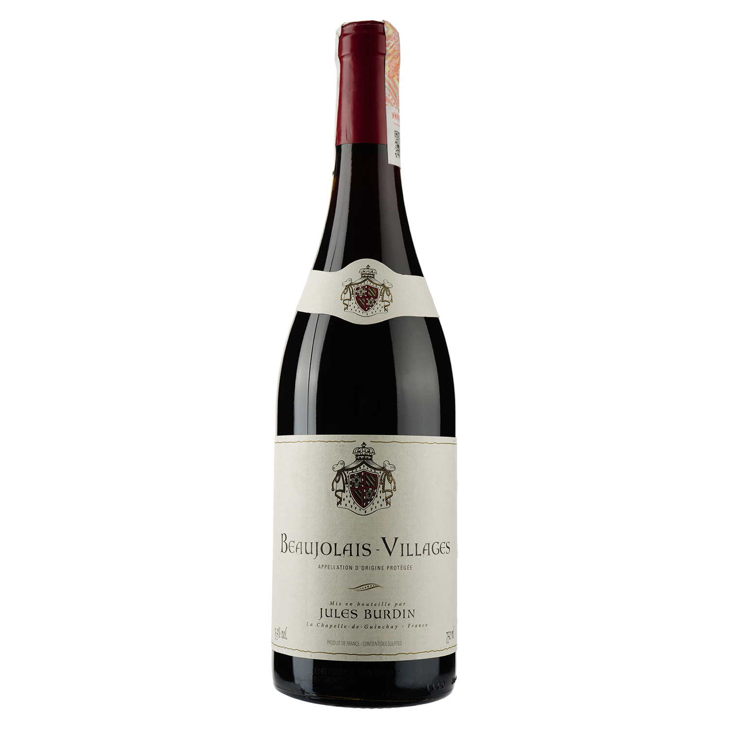 Вино Jules Burdin Beaujolais Villages AOP, красное, сухое, 12%, 0,75 л - фото 1