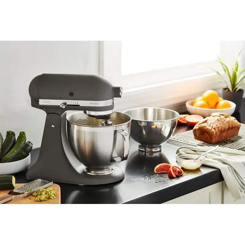 Планетарный миксер KitchenAid Artisan 4.8 л серый (5KSM185PSEGR) - фото 7