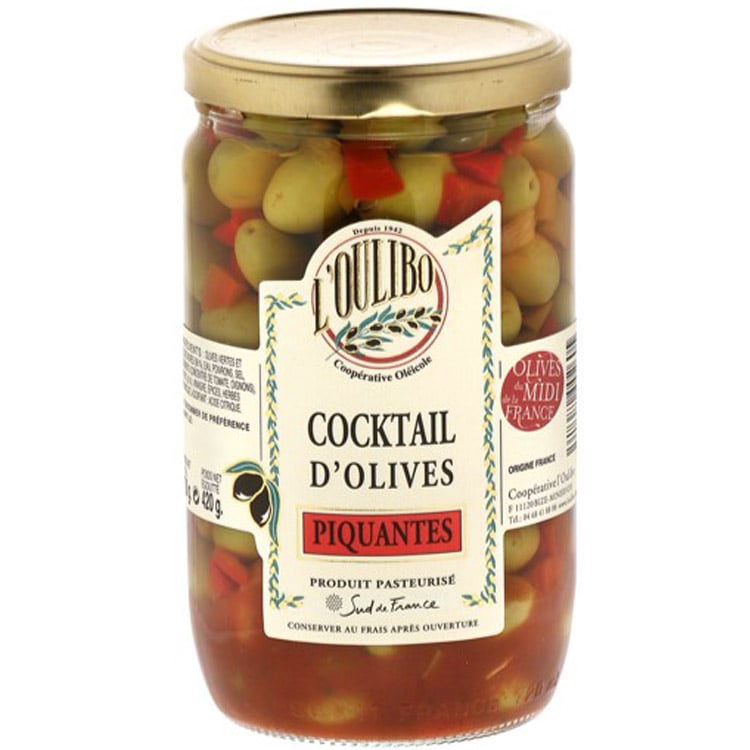 Оливки L'Oulibo Cocktail d'Olives Piquantes зелені з прянощами 200 г - фото 1