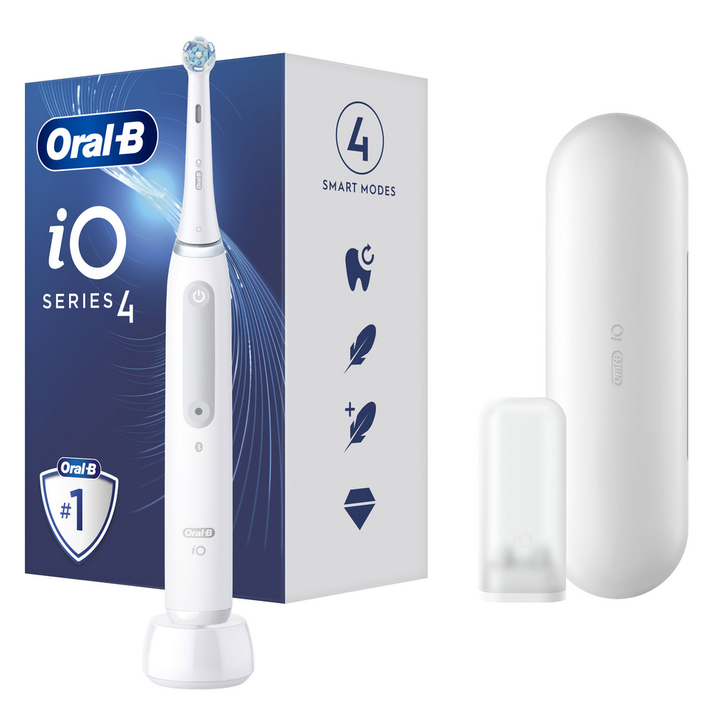 Электрическая зубная щетка Oral-B iO Series 4 белая - фото 1