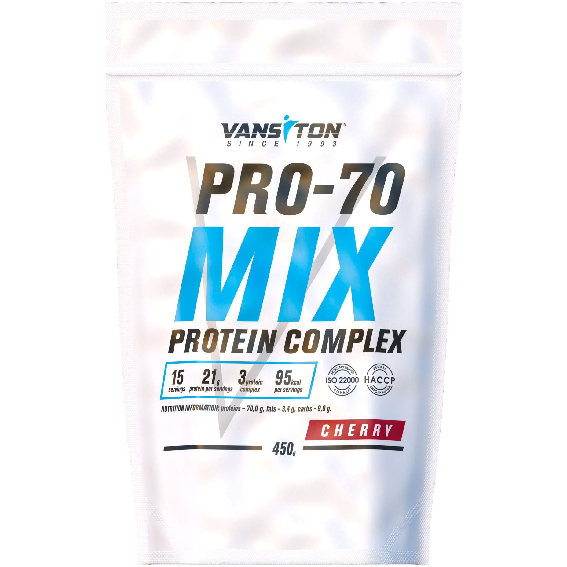 Протеин Vansiton Pro-70 Cherry 450 г - фото 1