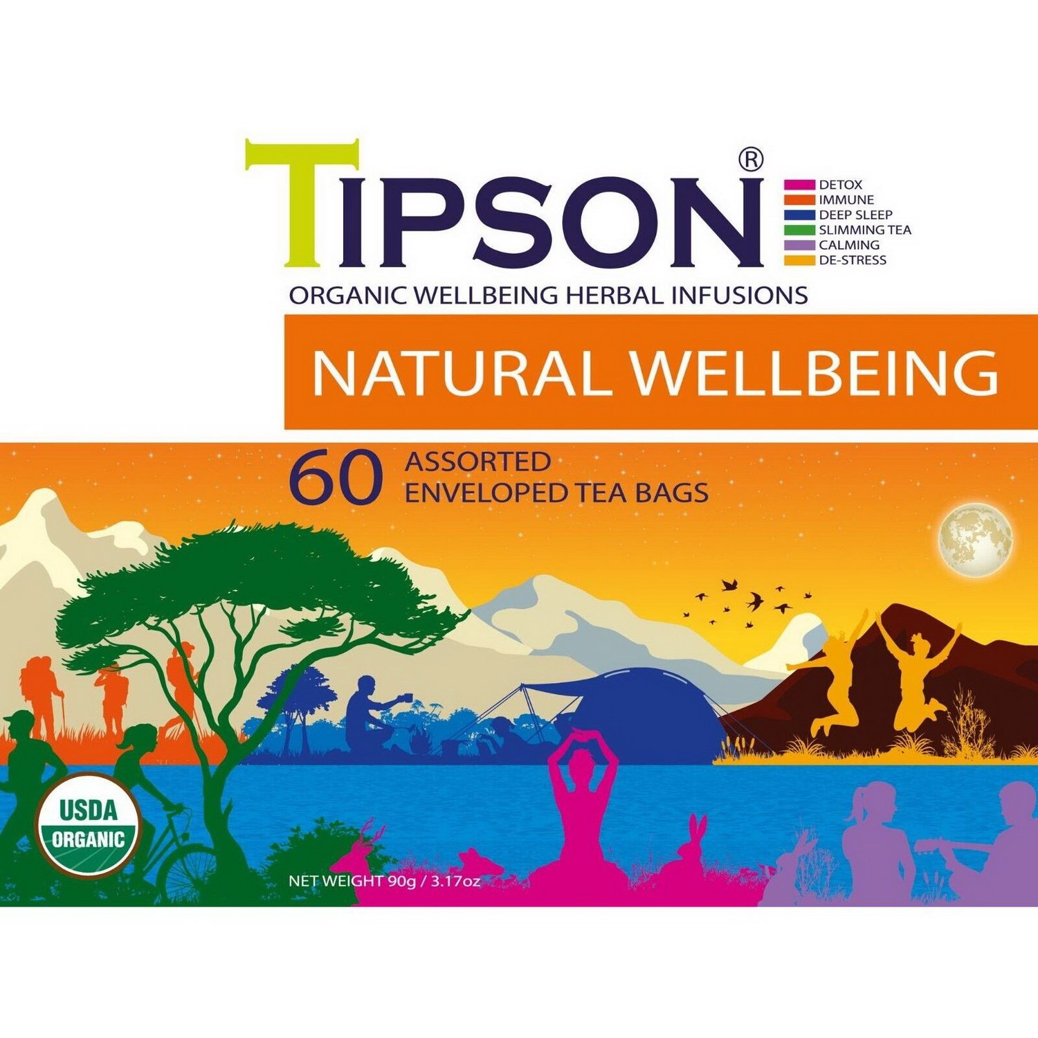 Суміш трав'яна Tipson Natural Wellbeing Асорті, 60 пакетиків (912623) - фото 1