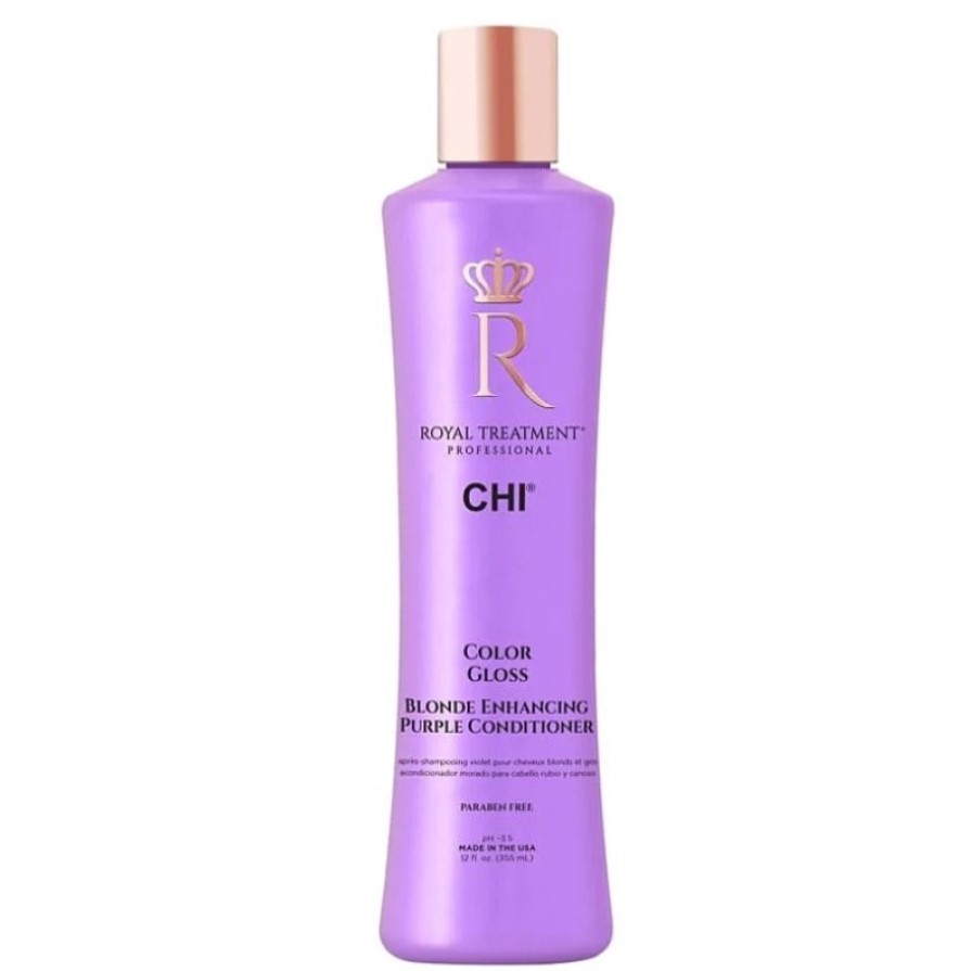 Кондиціонер для нейтралізації жовтизни волосся CHI Royal Treatment Color Gloss Blonde Enhancing Purple Conditioner 355 мл - фото 1