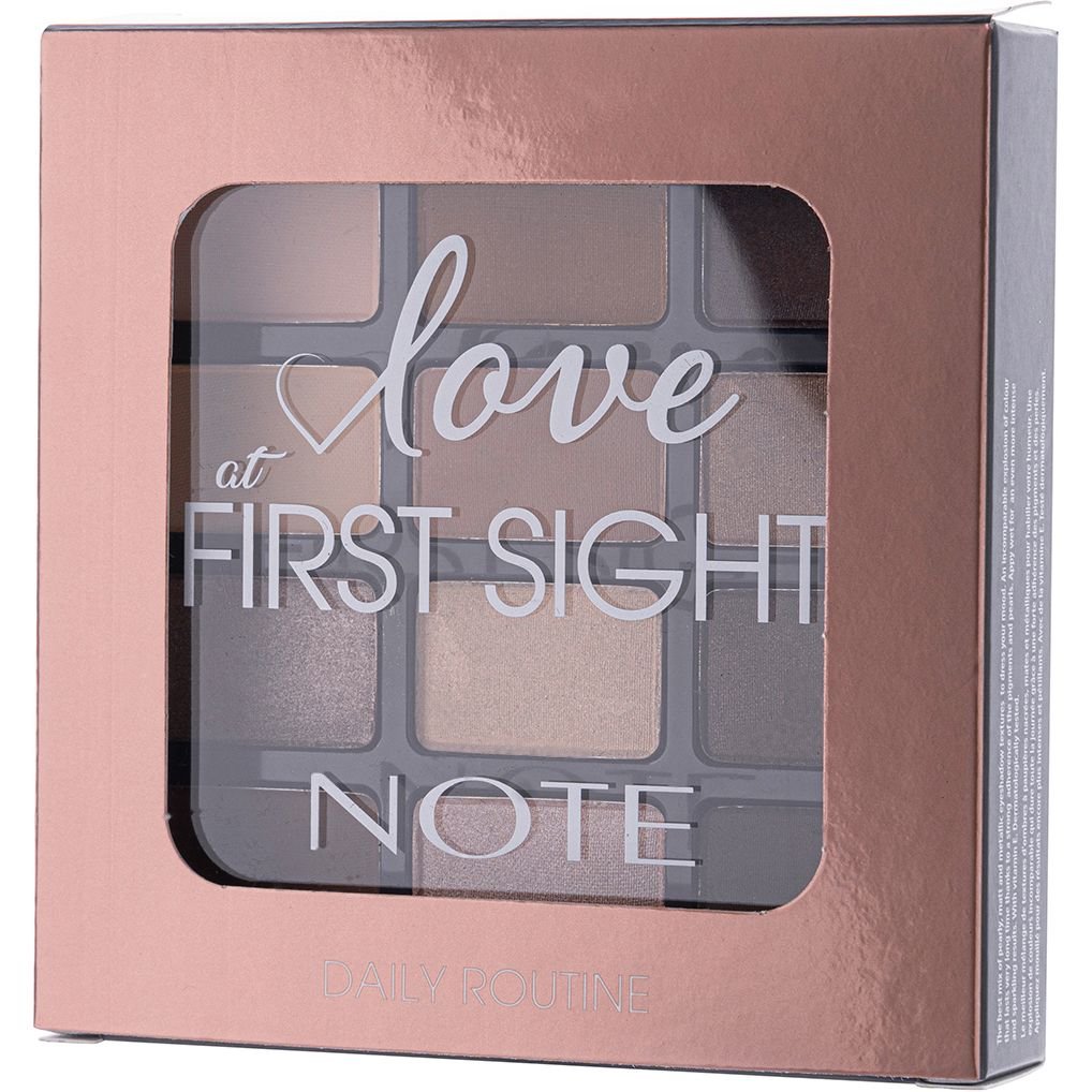 Палетка тіней Note Cosmetique Love At First Sight Eyeshadow Palette тон 201 (Daily Routine) 15.6 г - фото 5