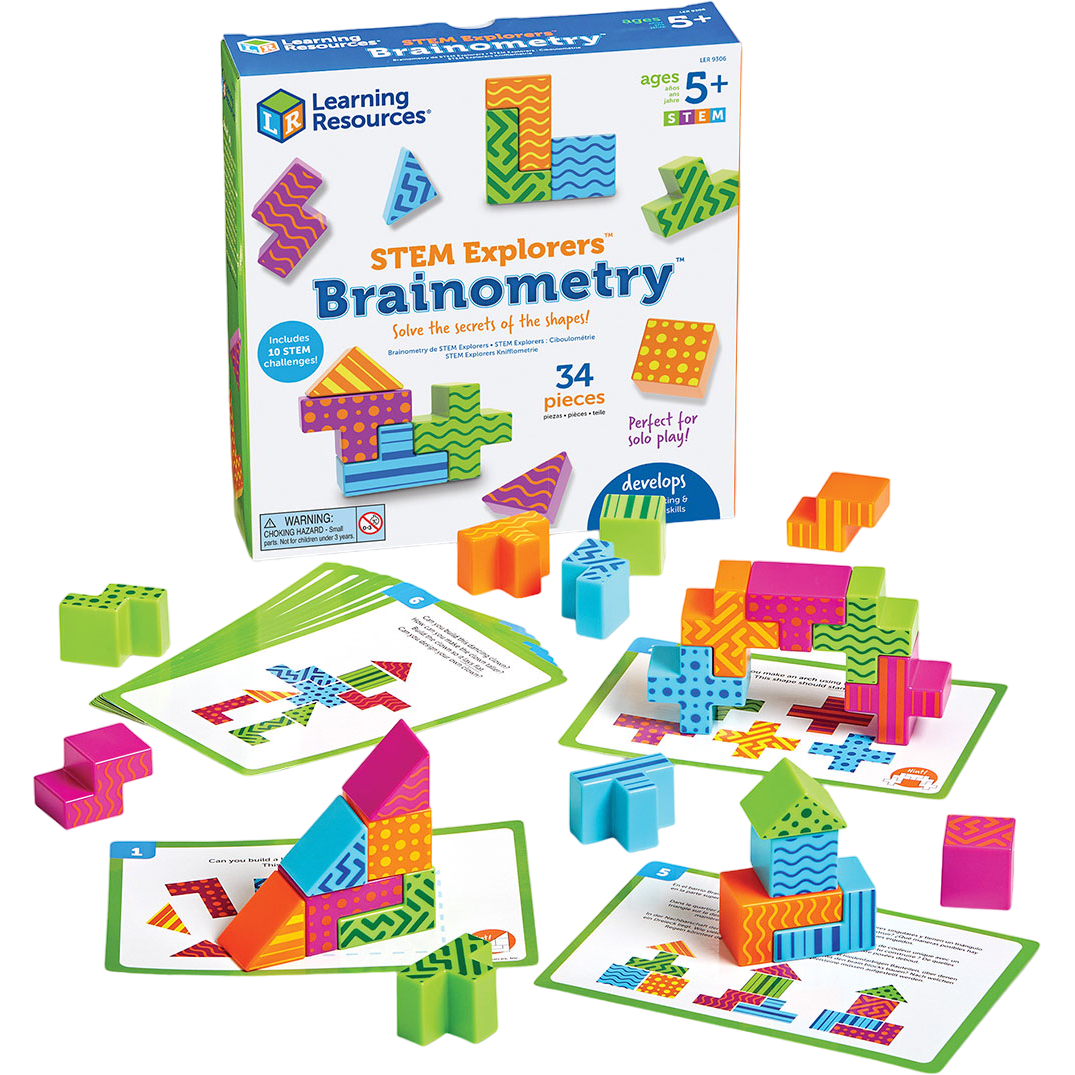 Обучающий игровой набор Learning Resources STEM Explorers Brainometry Цветная геометрия (LER9306) - фото 1