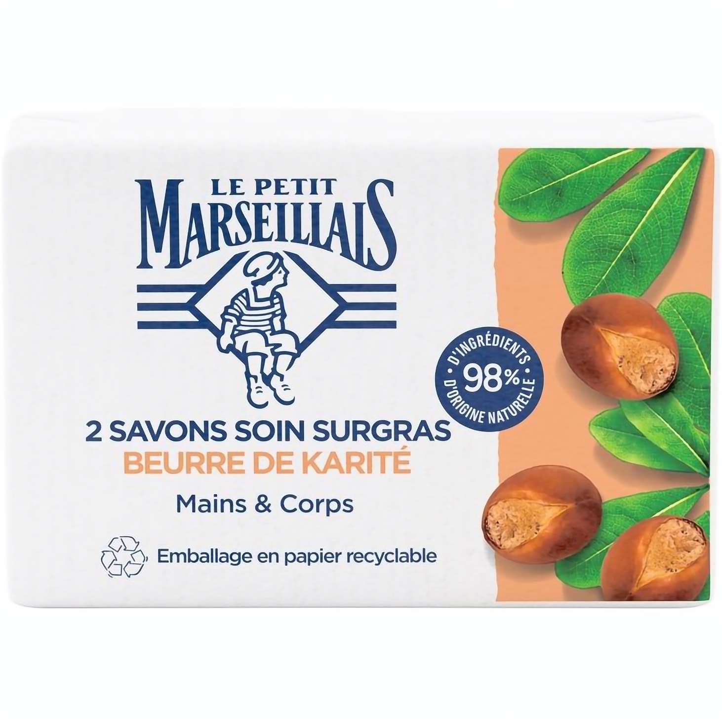 Мило Le Petit Marseillais з олією ши 200 г (2 шт. х 100 г) - фото 1