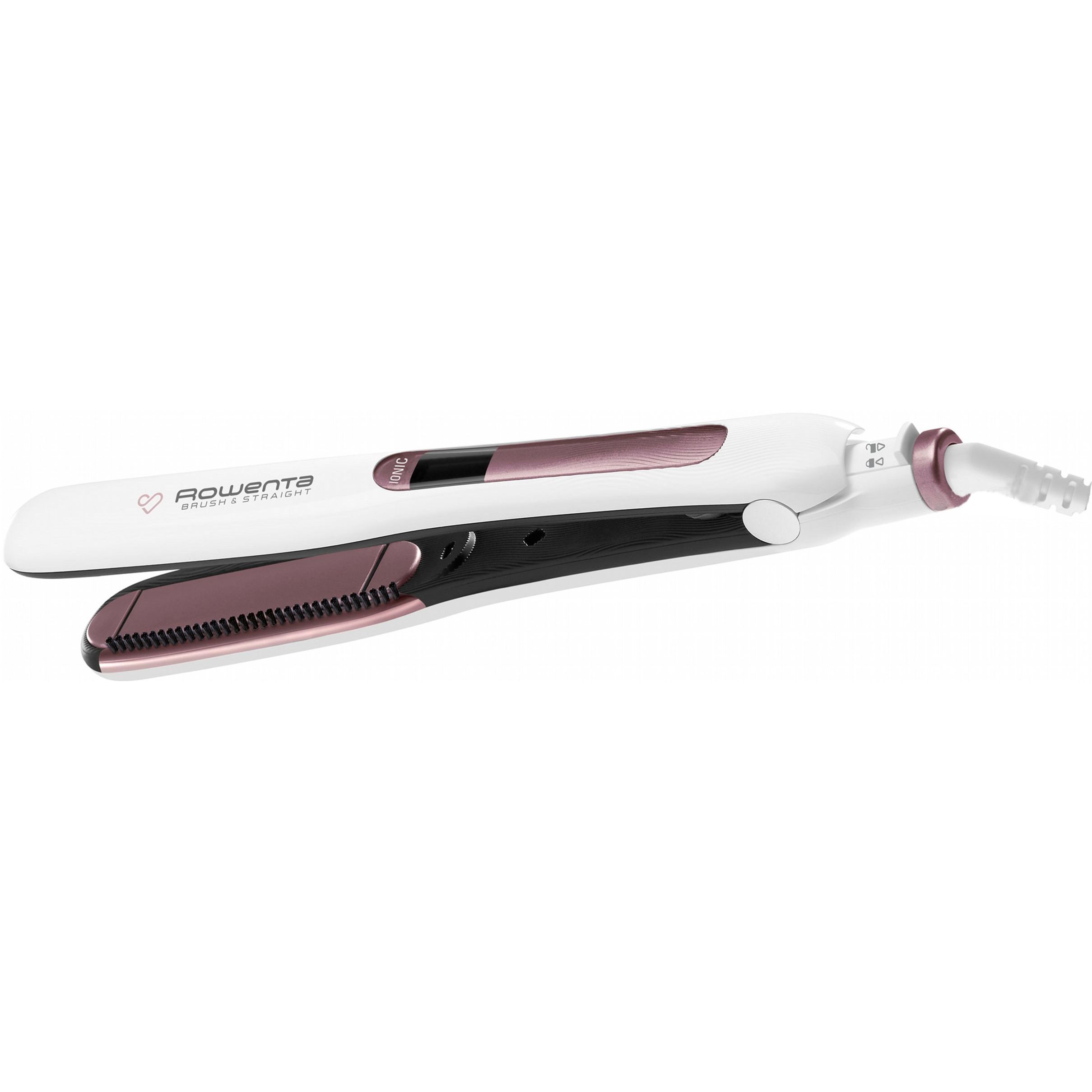 Выпрямитель для волос Rowenta Premium Care Brush and Straight белый (SF7510F0) - фото 1
