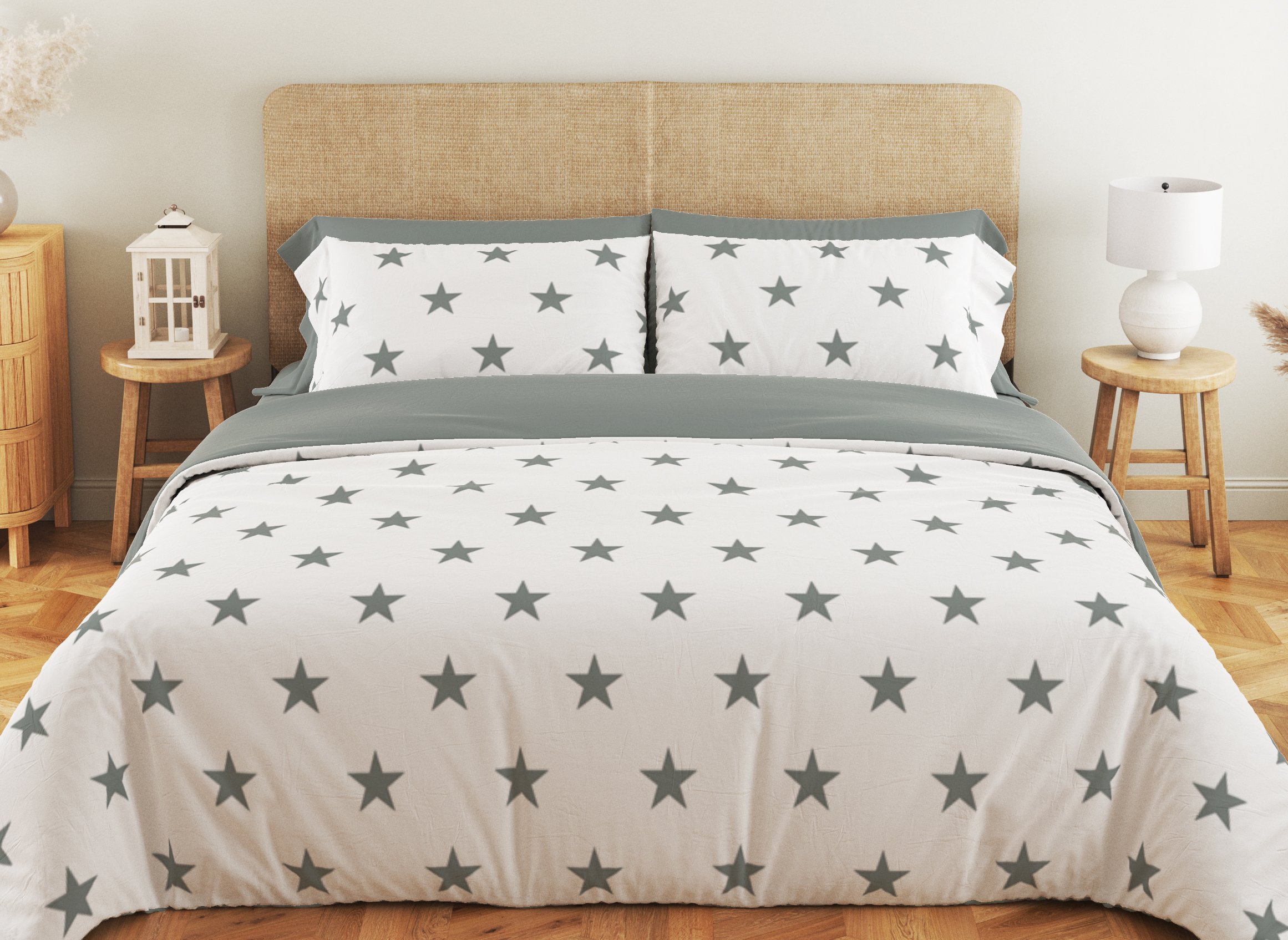 Комплект постельного белья ТЕП Soft dreams Morning Star Grey семейный бело-серый (2-03860_25307) - фото 1