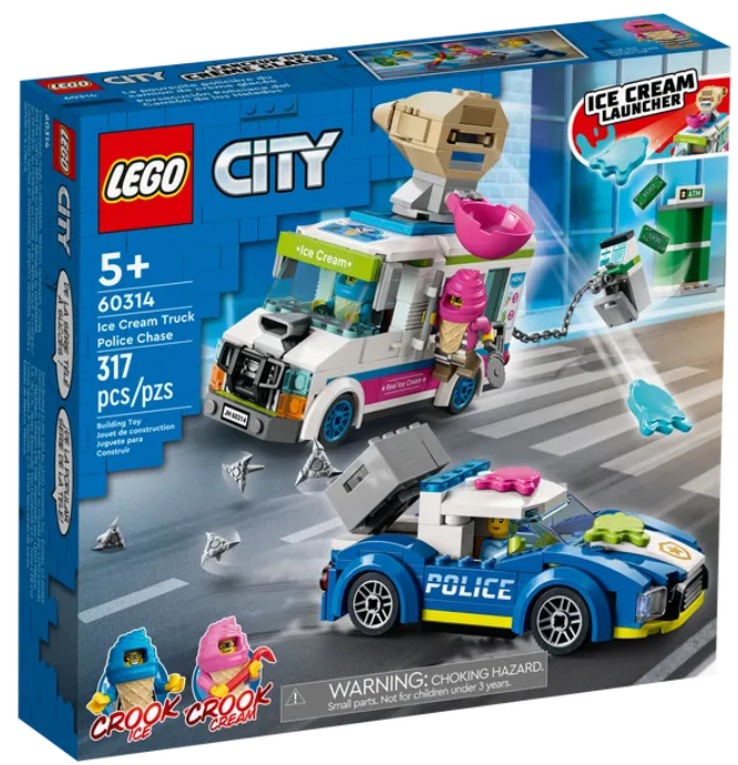 Конструктор LEGO City Погоня поліції за вантажівкою з морозивом, 317 деталей (60314) - фото 2