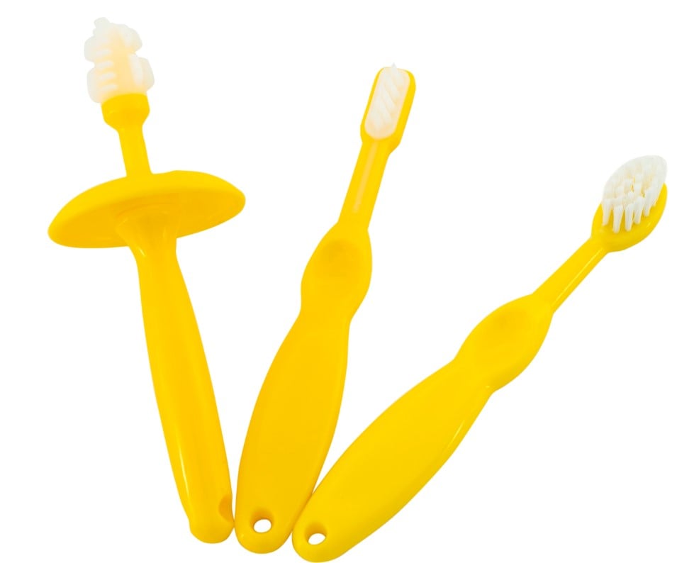 Набір зубних щіток Baby Team, жовтий (7201) - фото 1