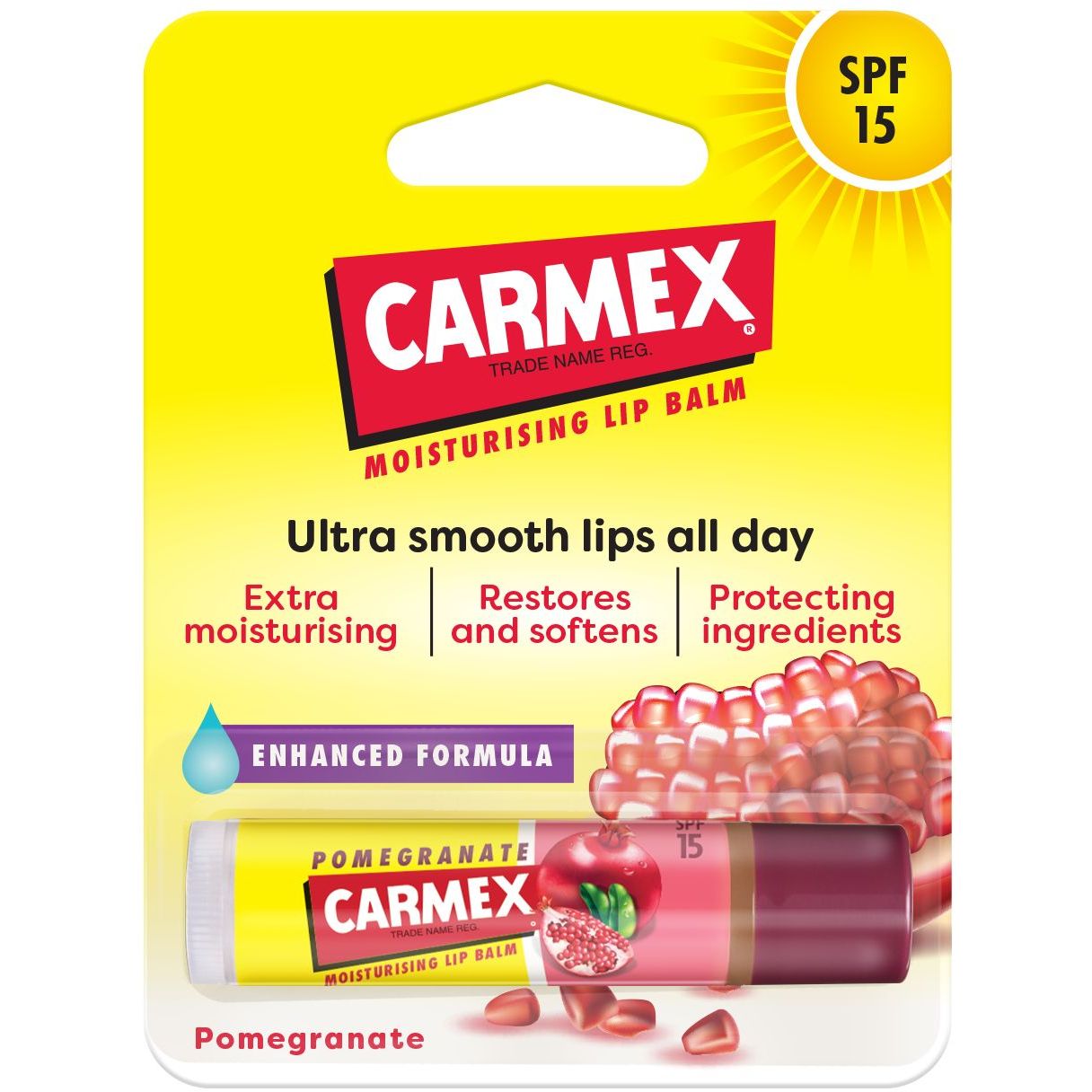 Бальзам для губ в стике Carmex со вкусом граната 4.25 г - фото 1