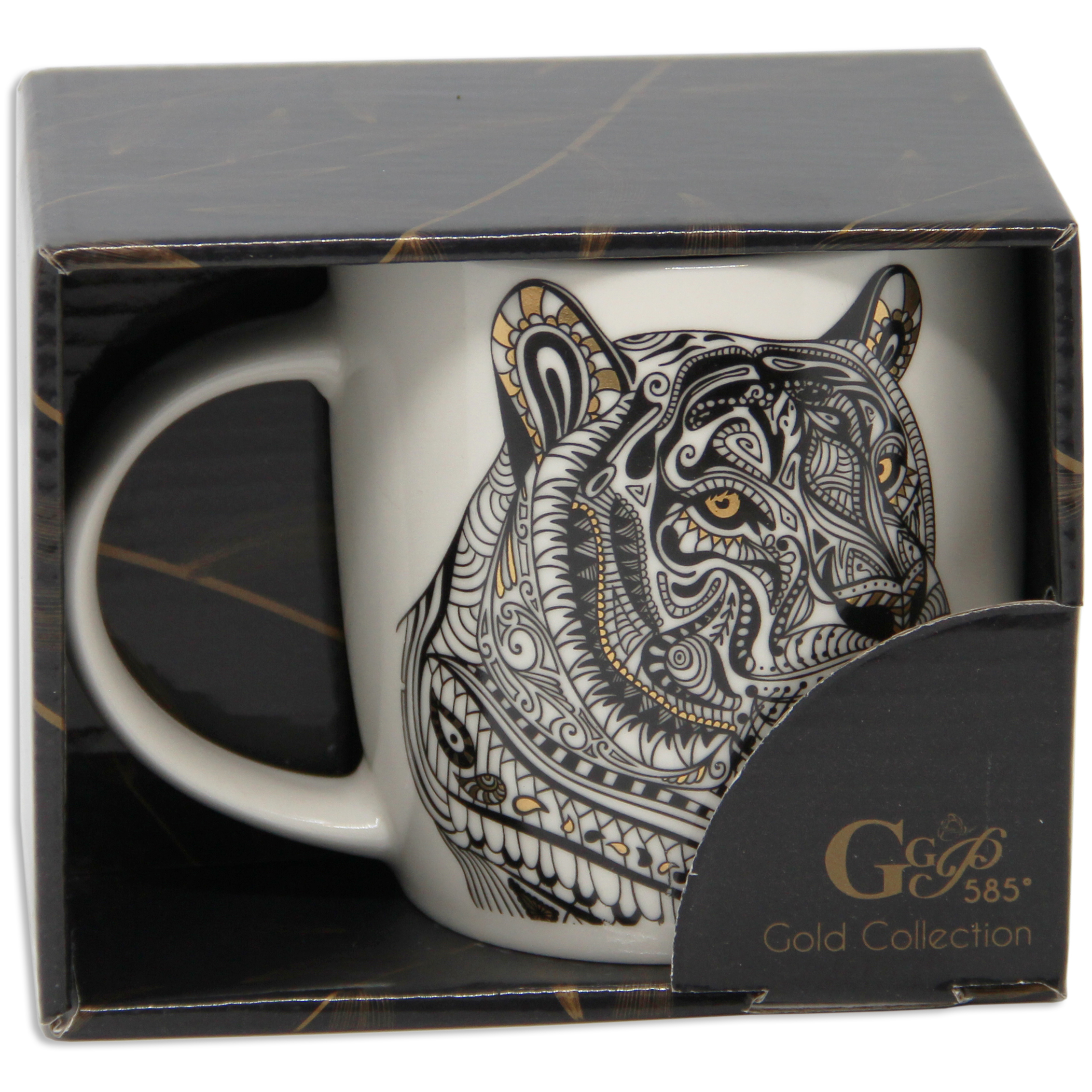 Чашка порцелянова GGP Бочка Animals Gold Тигр 1вид 350 мл в Преміум упаковці NBone RX-N16870 (76020790/Тигр) - фото 4