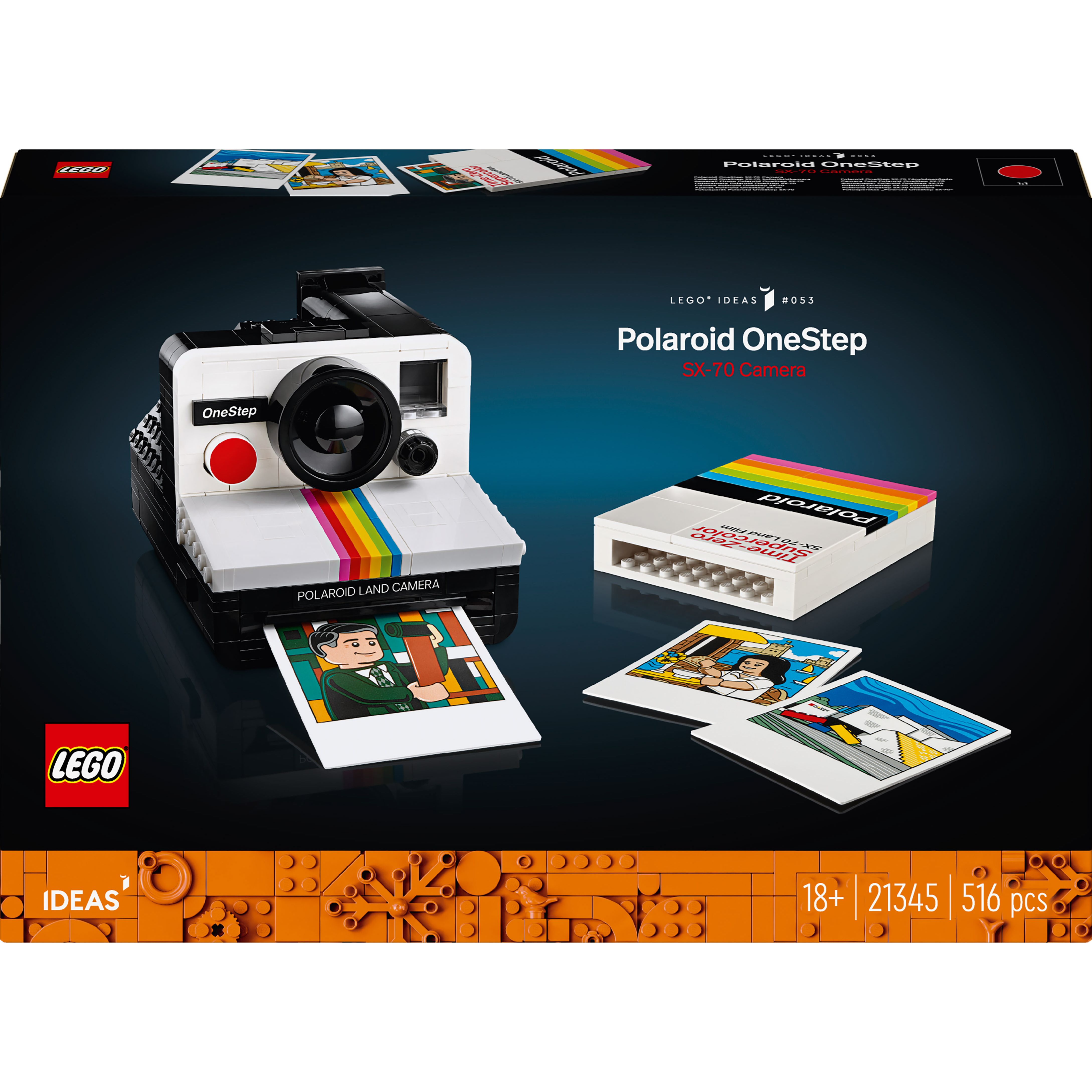Конструктор LEGO Ideas Фотоаппарат Polaroid OneStep SX-70 516 детали (21345) - фото 1