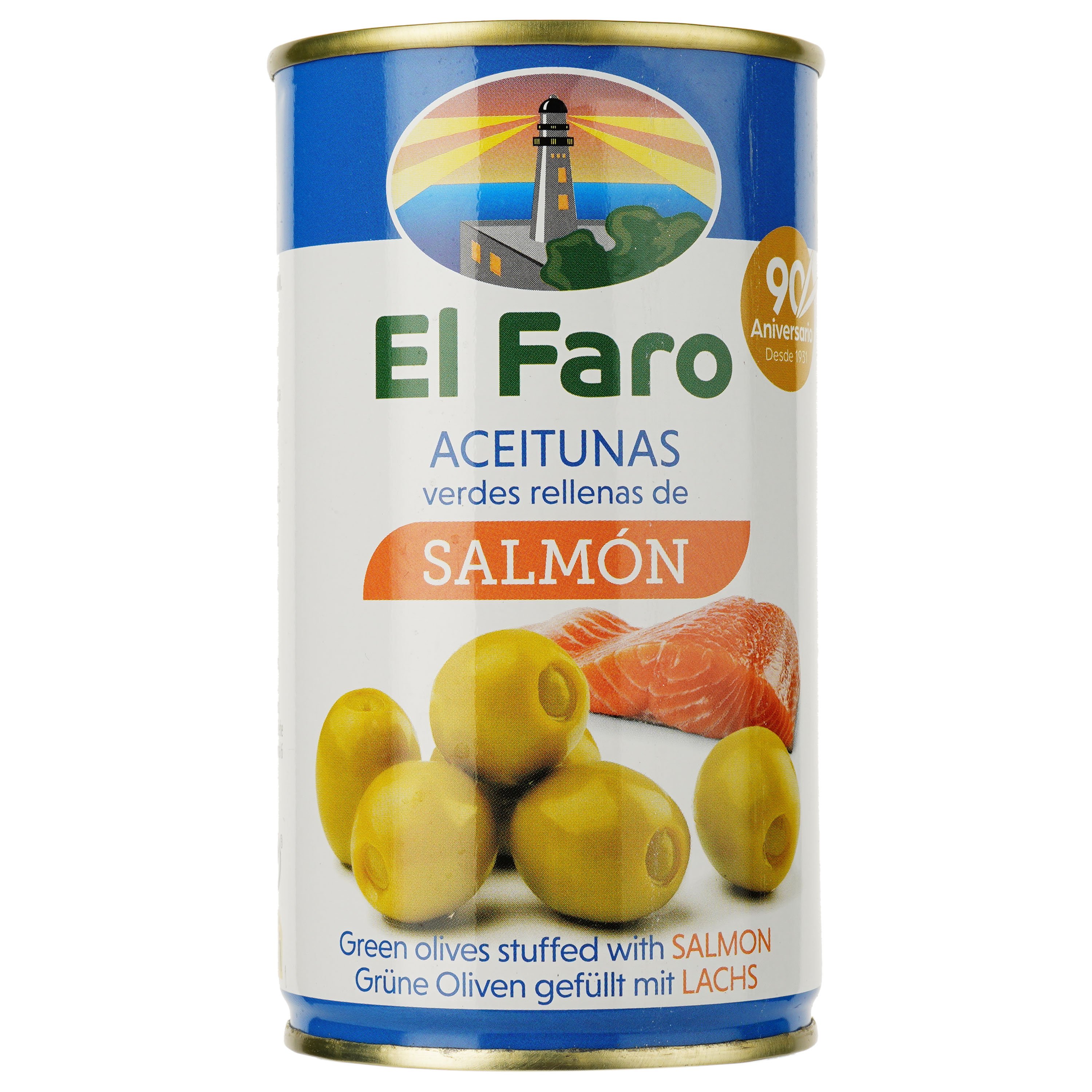 Оливки El Faro Aceitunas Rellenas De Salmon фаршированные лососем 350 г (914391) - фото 1