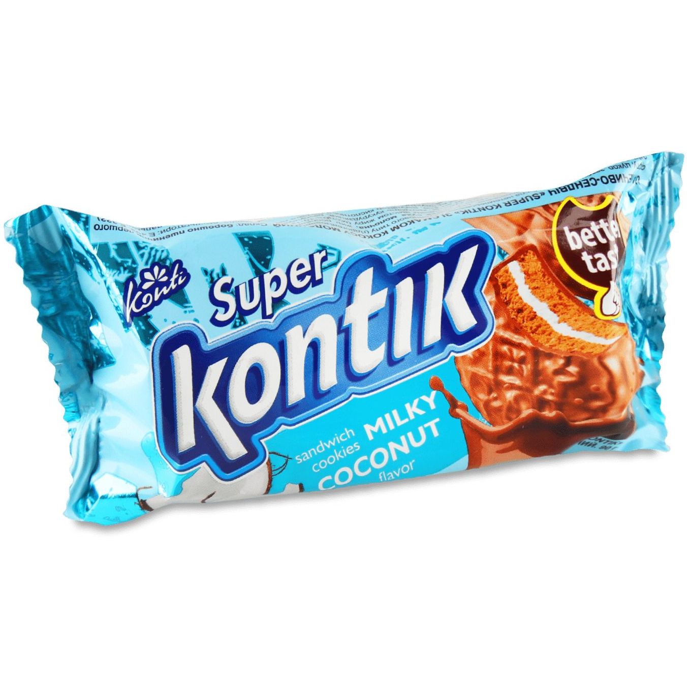 Печенье Konti Super Kontik со вкусом кокоса молочное 90 г (920610) - фото 1