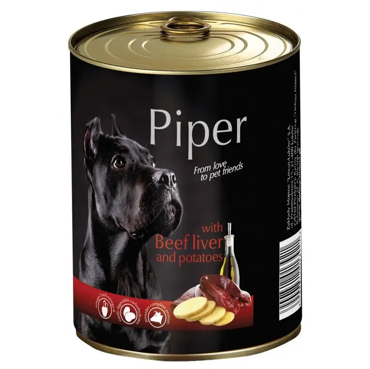 Влажный корм для собак Dolina Noteci Piper с говяжьей печенью и картофелем 800 г (DN114-300342) - фото 1