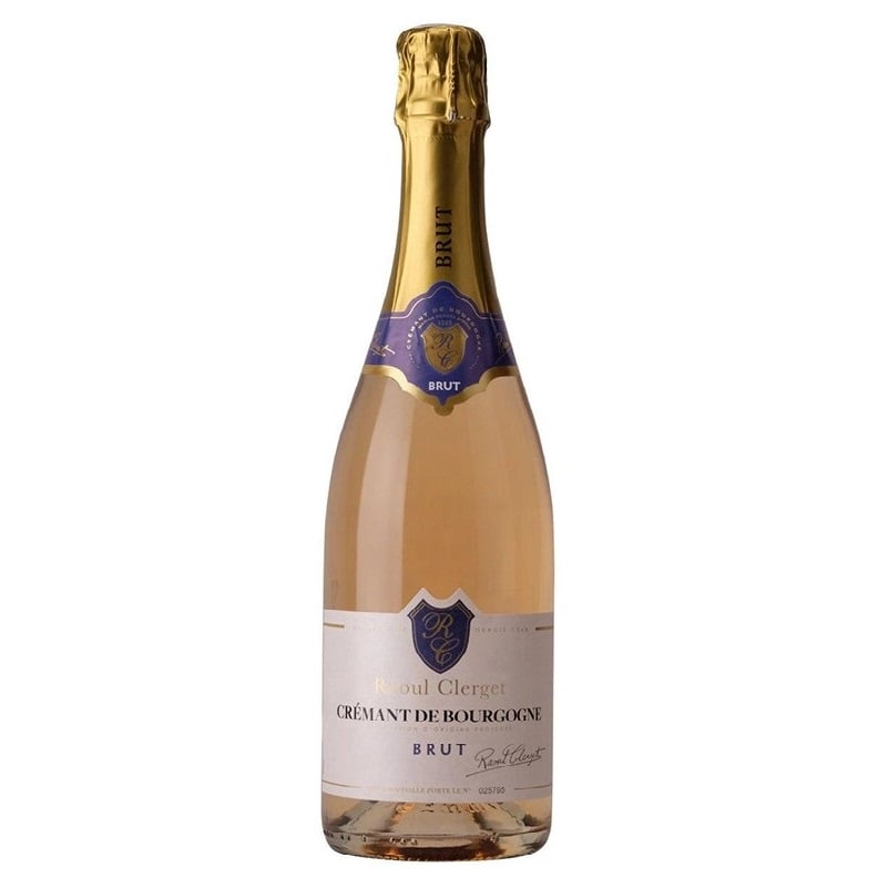 Вино игристое Raoul Clerget Cremant de Bourgogne Brut Rosе, розовое, брют, 12%, 0,75 л - фото 1