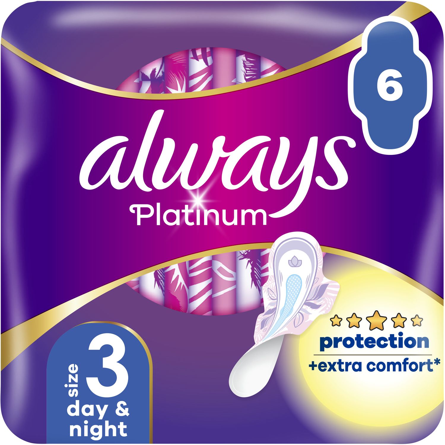 Гигиенические прокладки Always Platinum Day & Night Single ароматизированные 6 шт. - фото 1