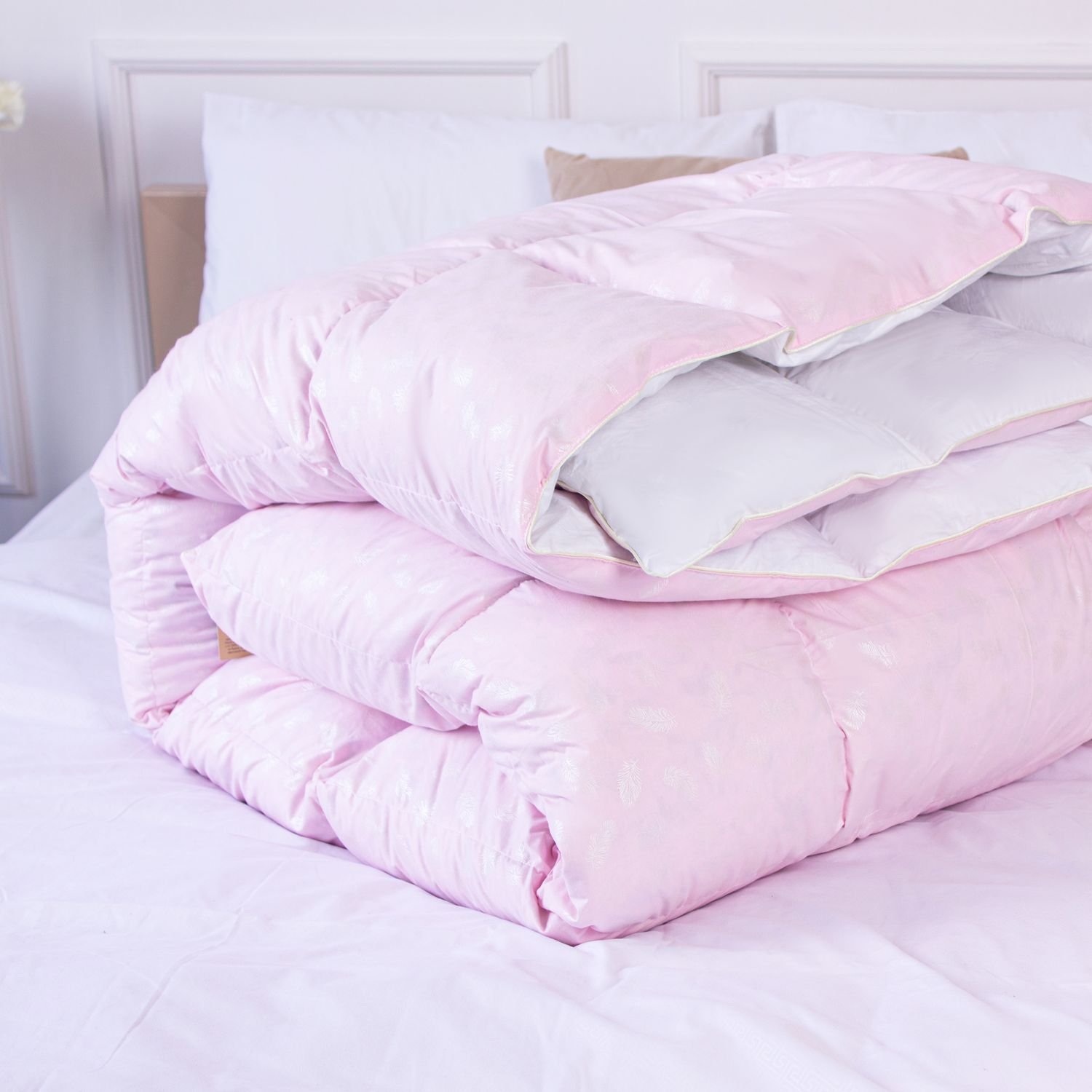 Одеяло пуховое MirSon Karmen №1838 Bio-Pink, 90% пух, полуторное, 205x140, розовое (2200003013481) - фото 3