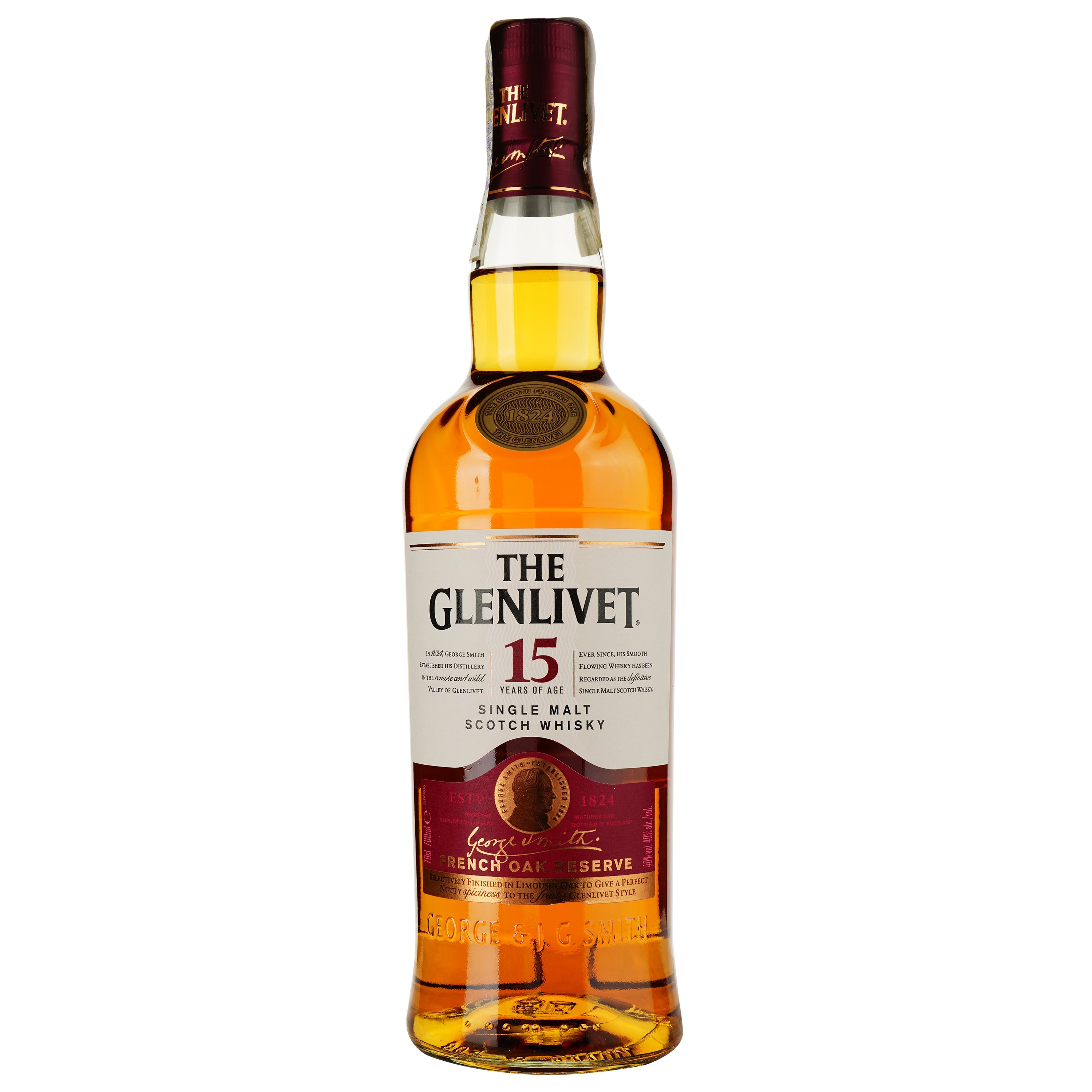 Виски The Glenlivet 15 yo, в подарочной упаковке, 40%, 0,7 л (322149) - фото 2
