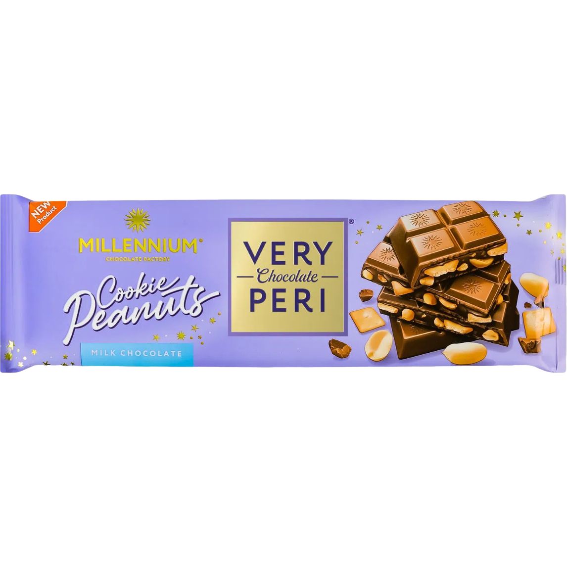 Шоколад молочный Millennium Very Peri с начинкой, печеньем и арахисом 270 г (949792) - фото 1